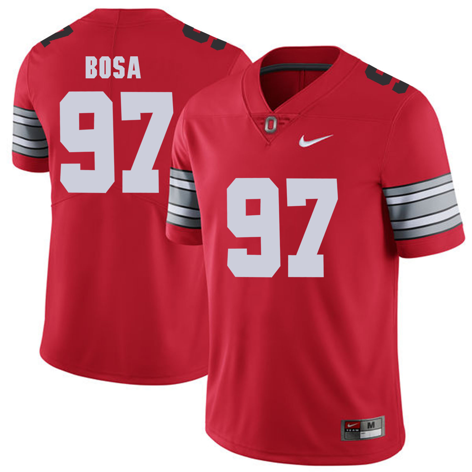 Men Ohio State #97 Bosa Red Customized NCAA Jerseys
